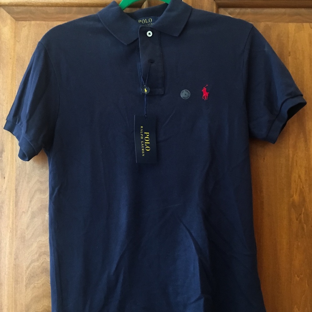 Navy polo shirt